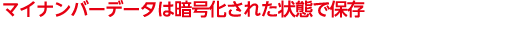 マイナンバーデータは暗号化された状態で保存